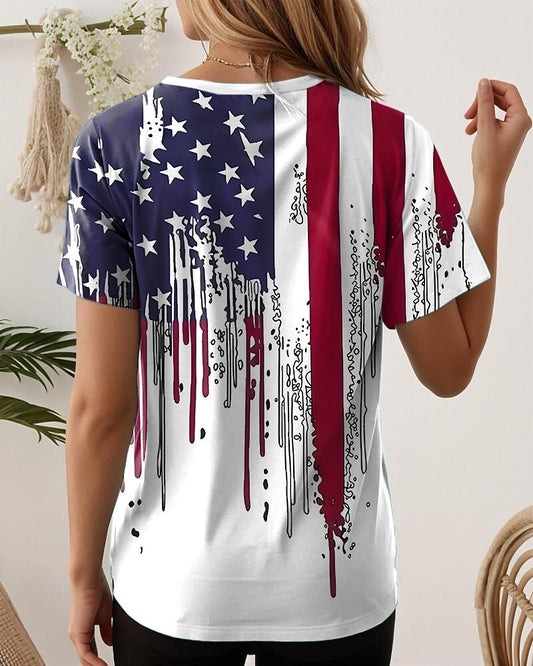 Women's Classic Patriot Flag Tee