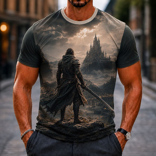 Men's Werewolf Animal Graphic Street Tee