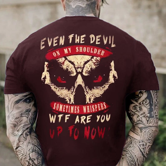 Men's Creepy Lettering Halloween Graphic Tee