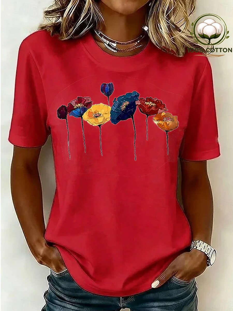Women's Cotton Wildflower Graphic Tee