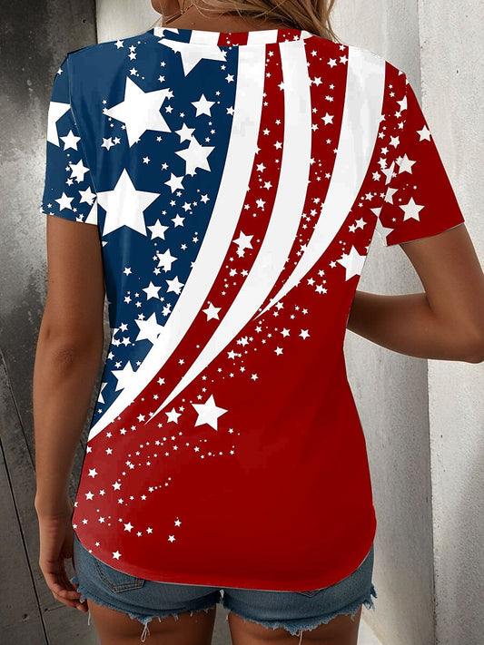 Women's Red Patriot Graphic Tee