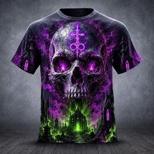 Men's Gothic Skull Bone Graphic Tee