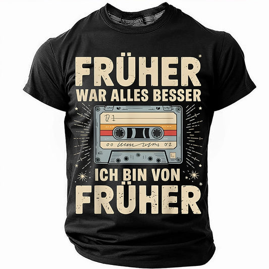 Men's Retro Cassette Nostalgia Graphic Tee