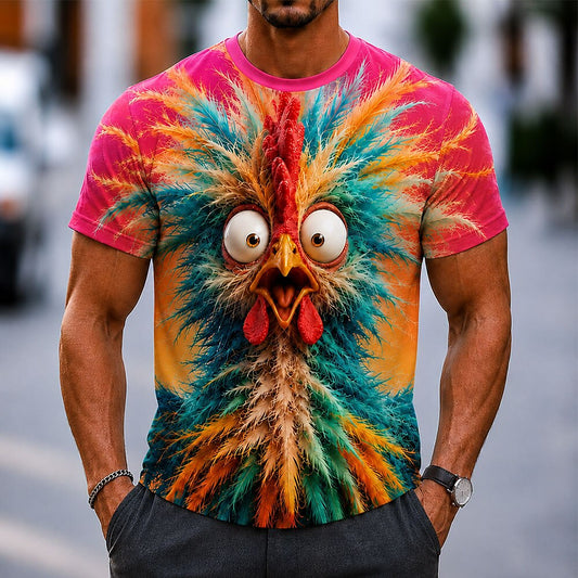 Men's Colorful Songbird Nature Graphic Tee