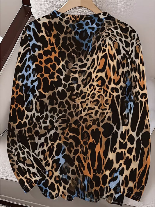 Women's Vintage Leopard Style Graphic Tee