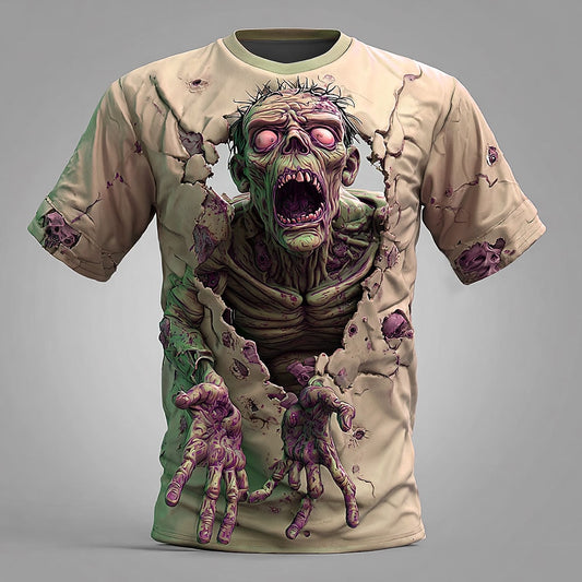 Men's Halloween Undead Zombie Graphic Tee