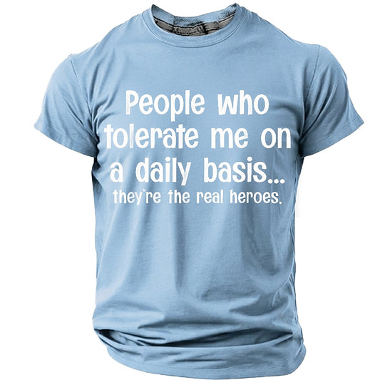 Men's Humorous Graphic Print Tee