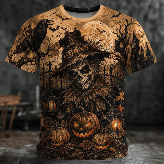 Men's Skull Vision Horror Graphic Tee