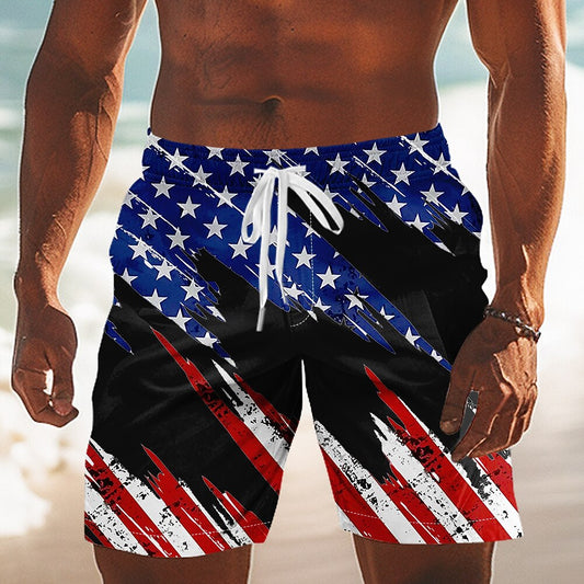 Men's Patriotic Flag Swim Shorts