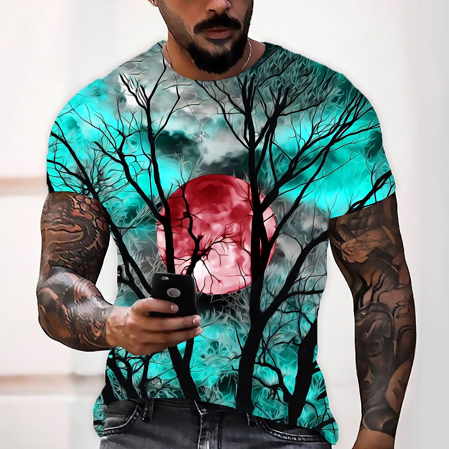 Men's Halloween Spooky Graphic Graphic Tee