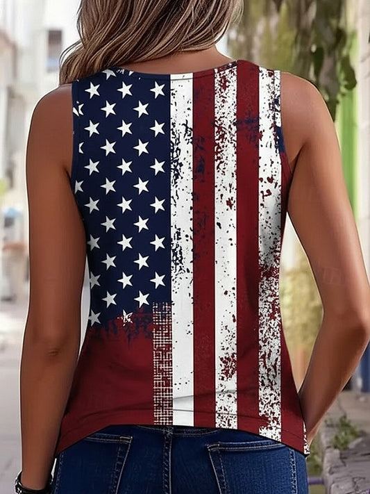 Women's Liberty Notched Flag Tee