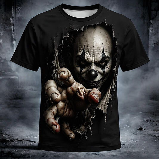 Men's Scary Creepy Clown Halloween Tee