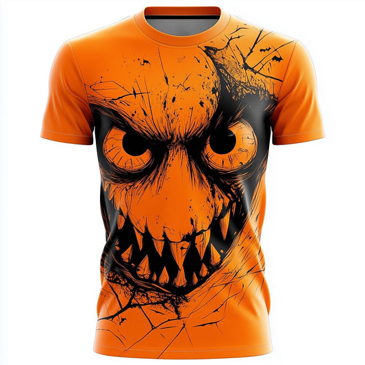 Men's Pumpkin Terror Illusion Graphic Tee
