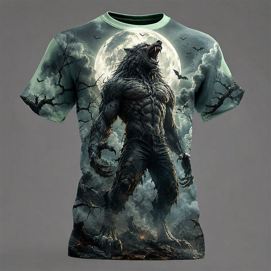 Men's Animal Werewolf Horror Graphic Tee