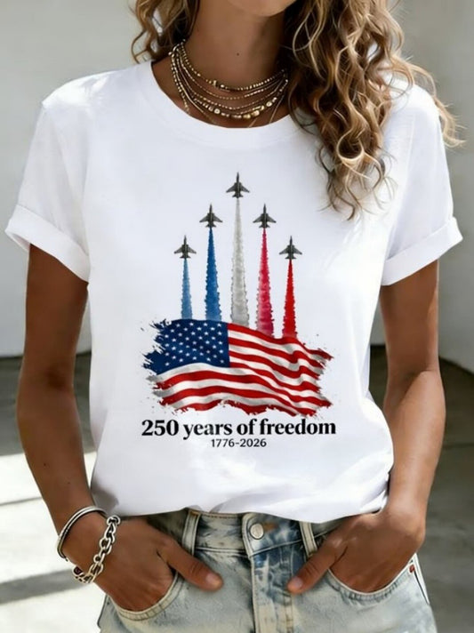 Women's Vintage Letter Flag Tee