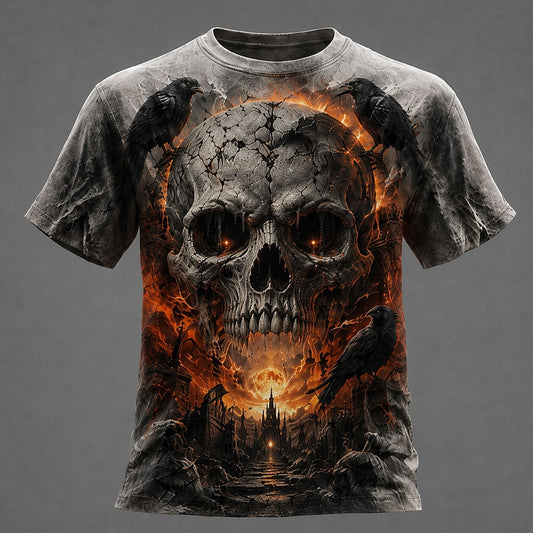 Men's Skull Optical Illusion 3D T-Shirt