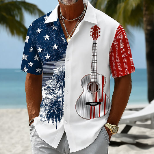 Men's American Flag Short Sleeve Shirt