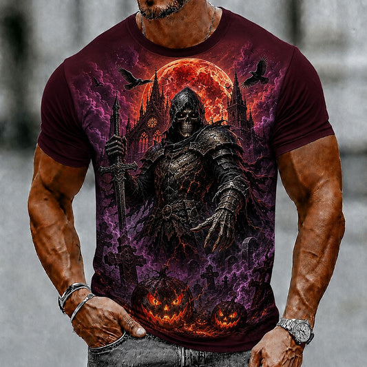 Men's Skull Illusion Horror Graphic Tee