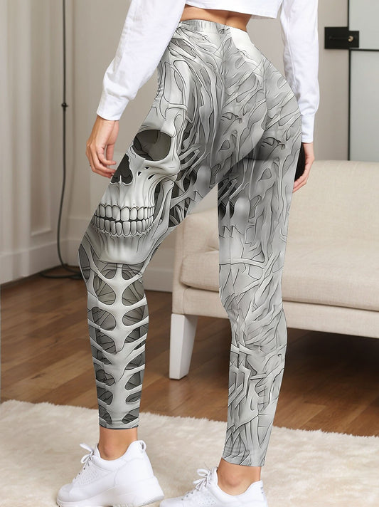 Women's Halloween Haunted Skull Leggings