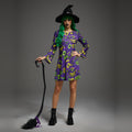 Women's Evil Jester Gothic Halloween Print Dress