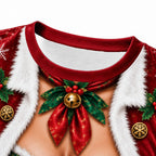 Christmas Hunk Santa Funny Graphic T-Shirt