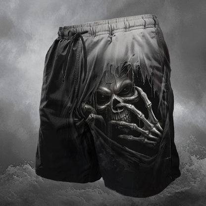 Men's Halloween Haunted Skull Shorts