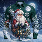Men's Santa Claus Novelty Button Up Shirt