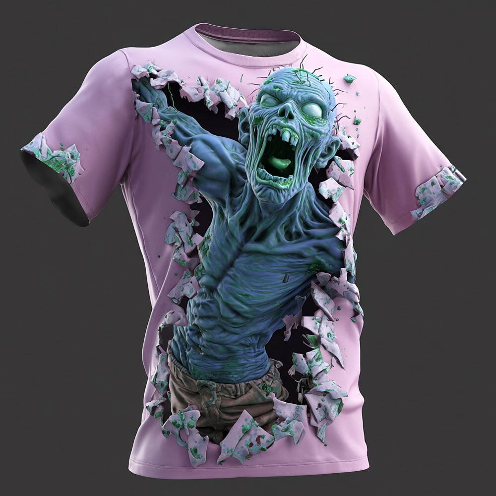 Men's Zombie Nightmare Illusion Graphic Tee