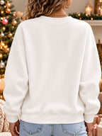 Snowman Graphic Women's Crewneck Pullover Sweatshirt