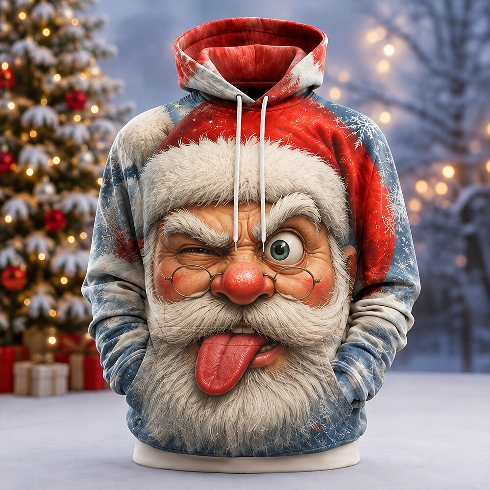 Santa Christmas Colorful Street Hoodie