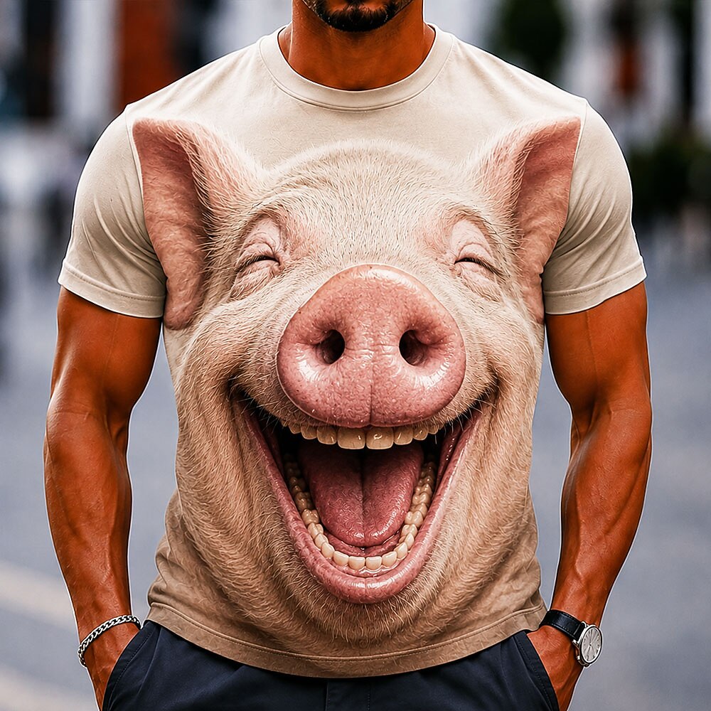 Men's Wild Boar Animal Graphic Tee