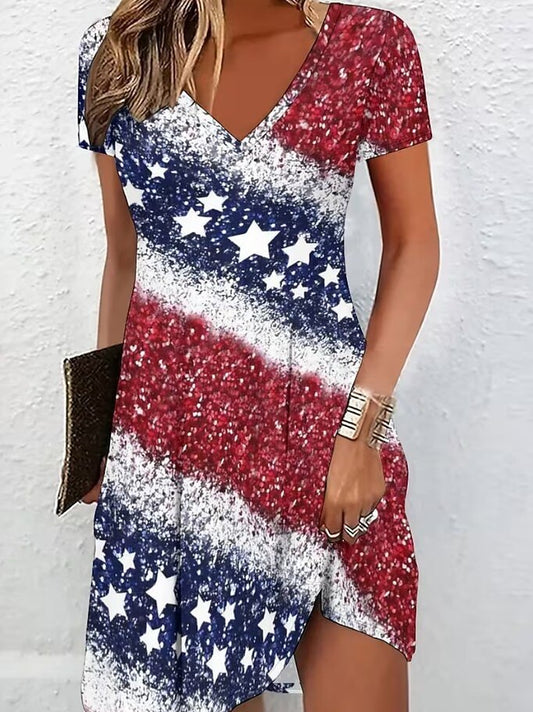 Women's Stars Stripes Mini Dress