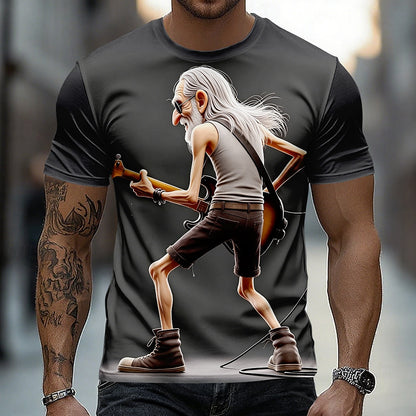 Men's Vintage Guitar Grandpa Graphic Tee
