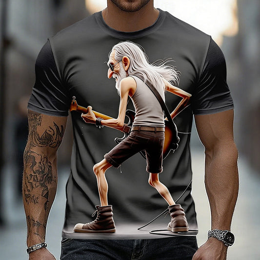 Men's Vintage Guitar Grandpa Graphic Tee
