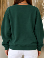 Animal Print Christmas Longline Pullover Sweatshirt