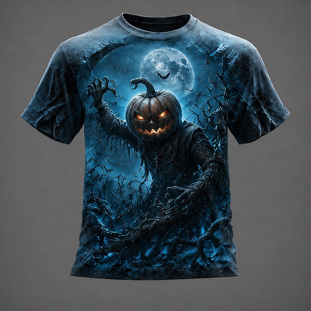 Men's Moon Grim Reaper Skull Tee