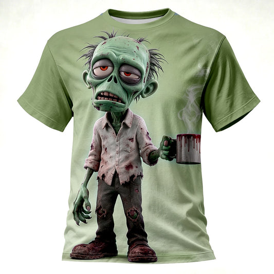 Men's Skull Zombies Bone Print T-Shirt