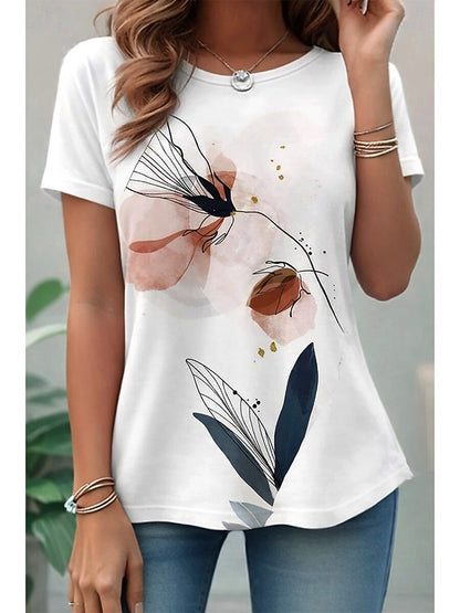 Women's Elegant Gradient Art Graphic Tee