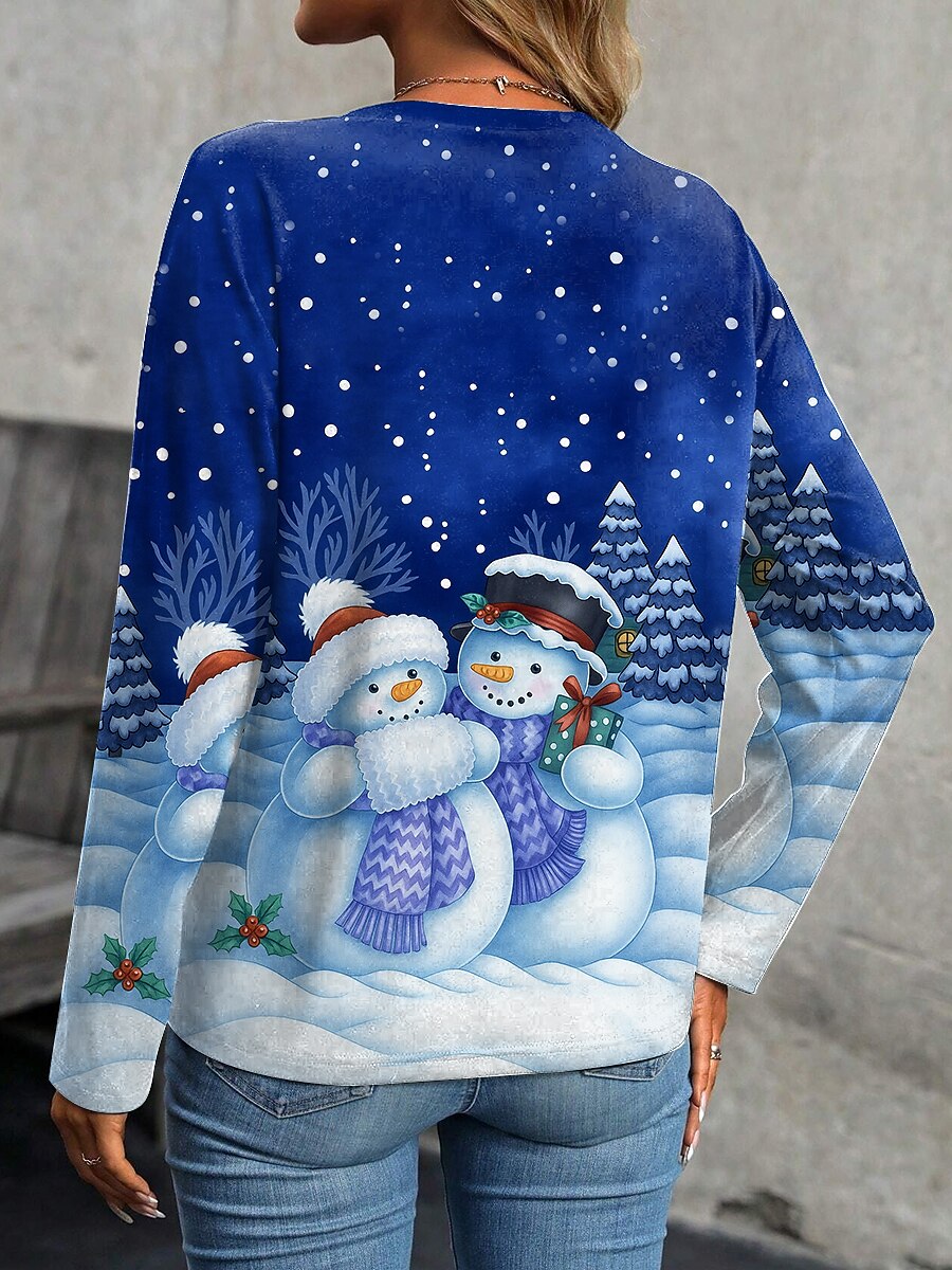 Women's Classic Snowman Christmas T-Shirt