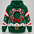 Candy Cane Pet Carrier Bonding Hoodie