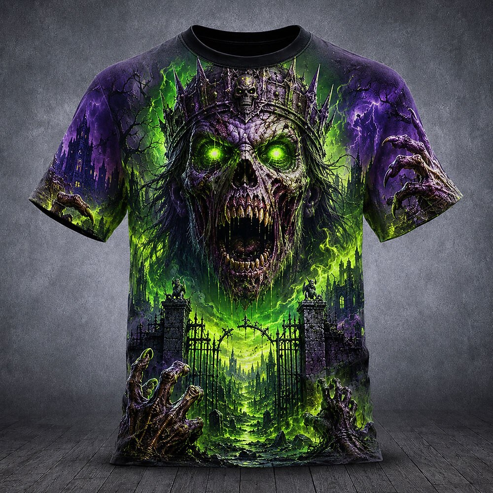 Men's Skull Bone Gothic Street Tee