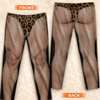 Fishnet Stockings Print Christmas Pajama Pants