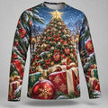 Men's Christmas Tree Casual Long Sleeve Tee