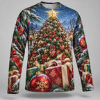 Men's Christmas Tree Casual Long Sleeve Tee
