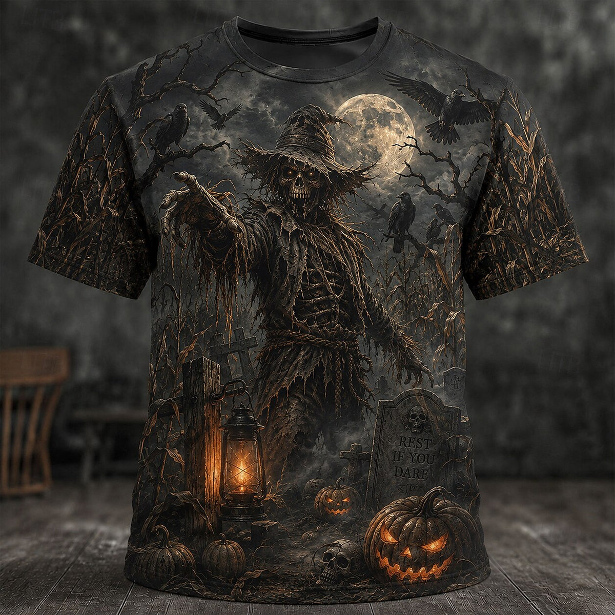 Men's Halloween Print Casual Tee