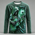 Men's Skeleton Guitar Long Sleeve Tee