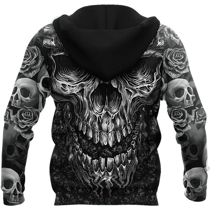 Men's Dark Grim Reaper Skull Hoodie