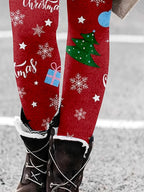 Natural Waist Christmas Tree Leggings