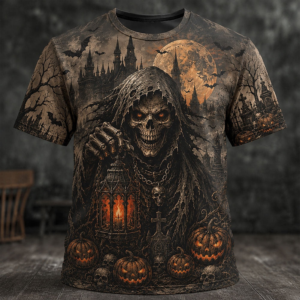 Men's Skull Vision Horror Graphic Tee