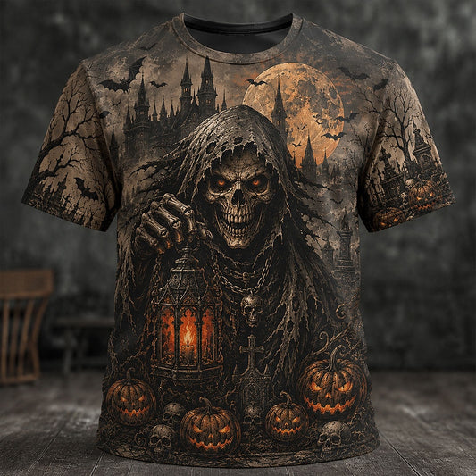 Men's Skull Vision Horror Graphic Tee